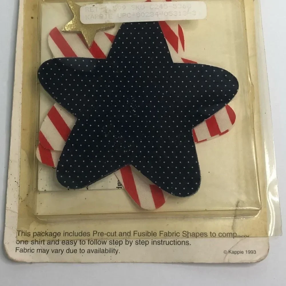 1993 kappie originals red white and‎ blue stars gold stars with shirt diagram